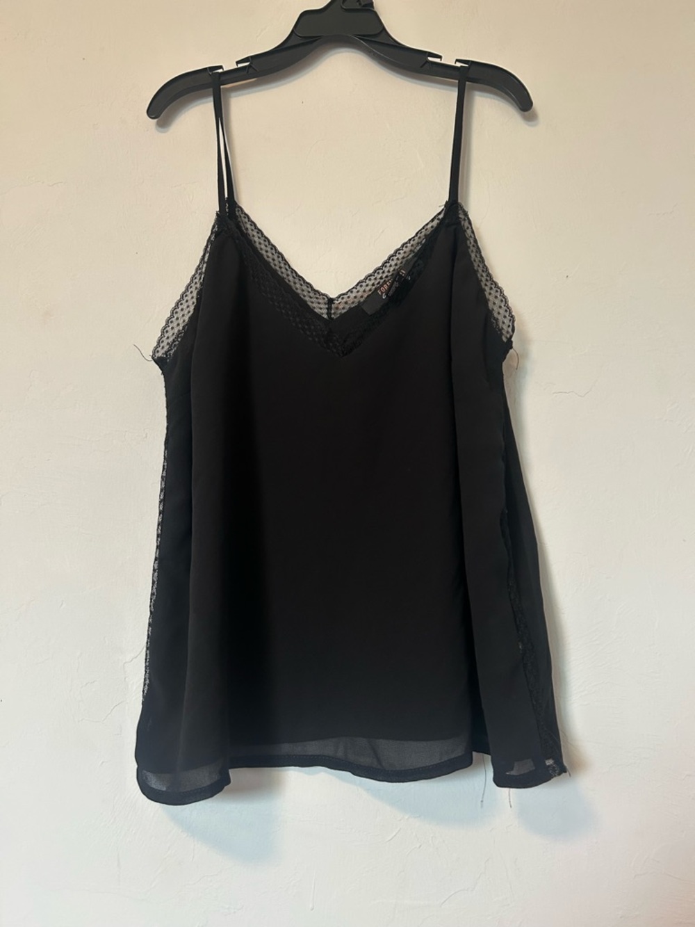 Forever 21 Black Lace-Trim Spaghetti Strap Cami